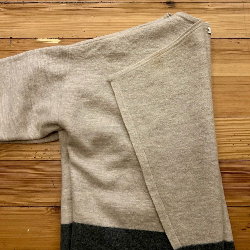 Madewell boiled wool, color block  open sweater. Size S/M. - Picture 9 of 11